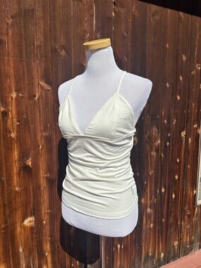 NWOT! Free People Movement Cream Ruched Spaghetti Strap Camisole